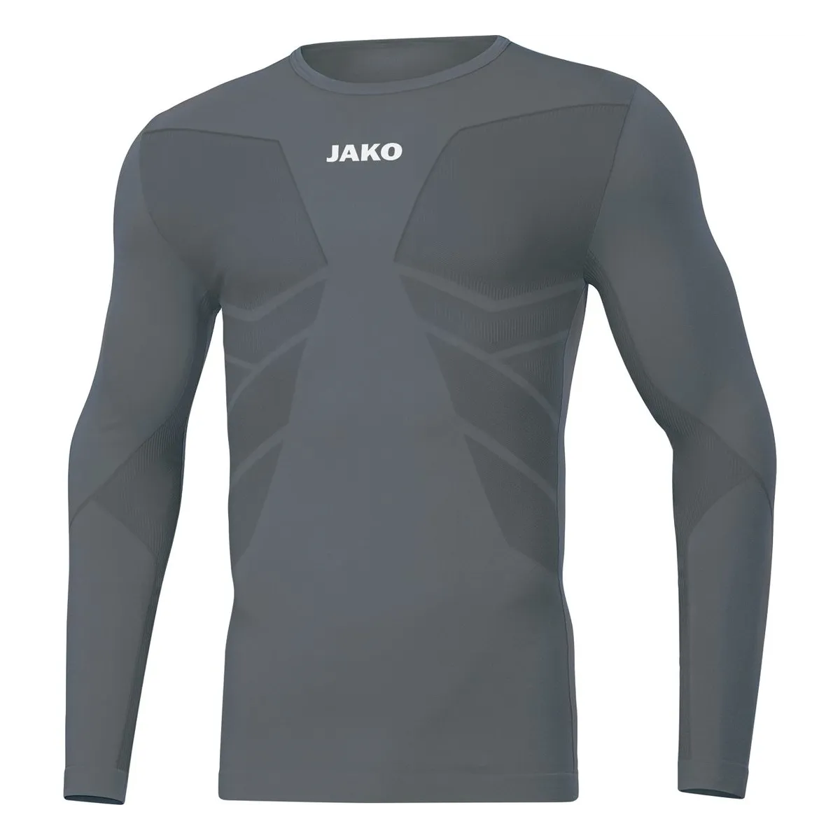 JAKO Longsleeve Comfort 2.0 Kinder steingrau Front 