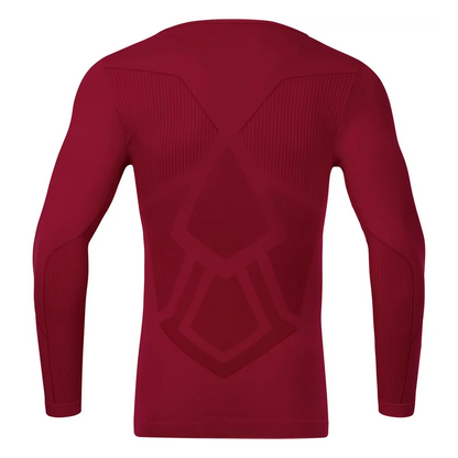 JAKO Longsleeve Comfort 2.0 Kinder weinrot Rücken 