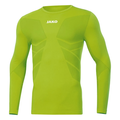JAKO Longsleeve Comfort 2.0 Unisex neongruen Front 