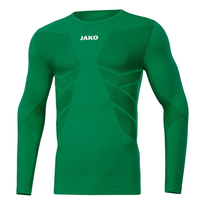 JAKO Longsleeve Comfort 2.0 Unisex sportgruen Front 