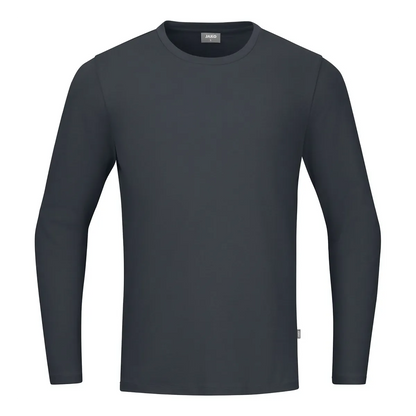 JAKO Longsleeve Organic Kinder anthrazit Front 