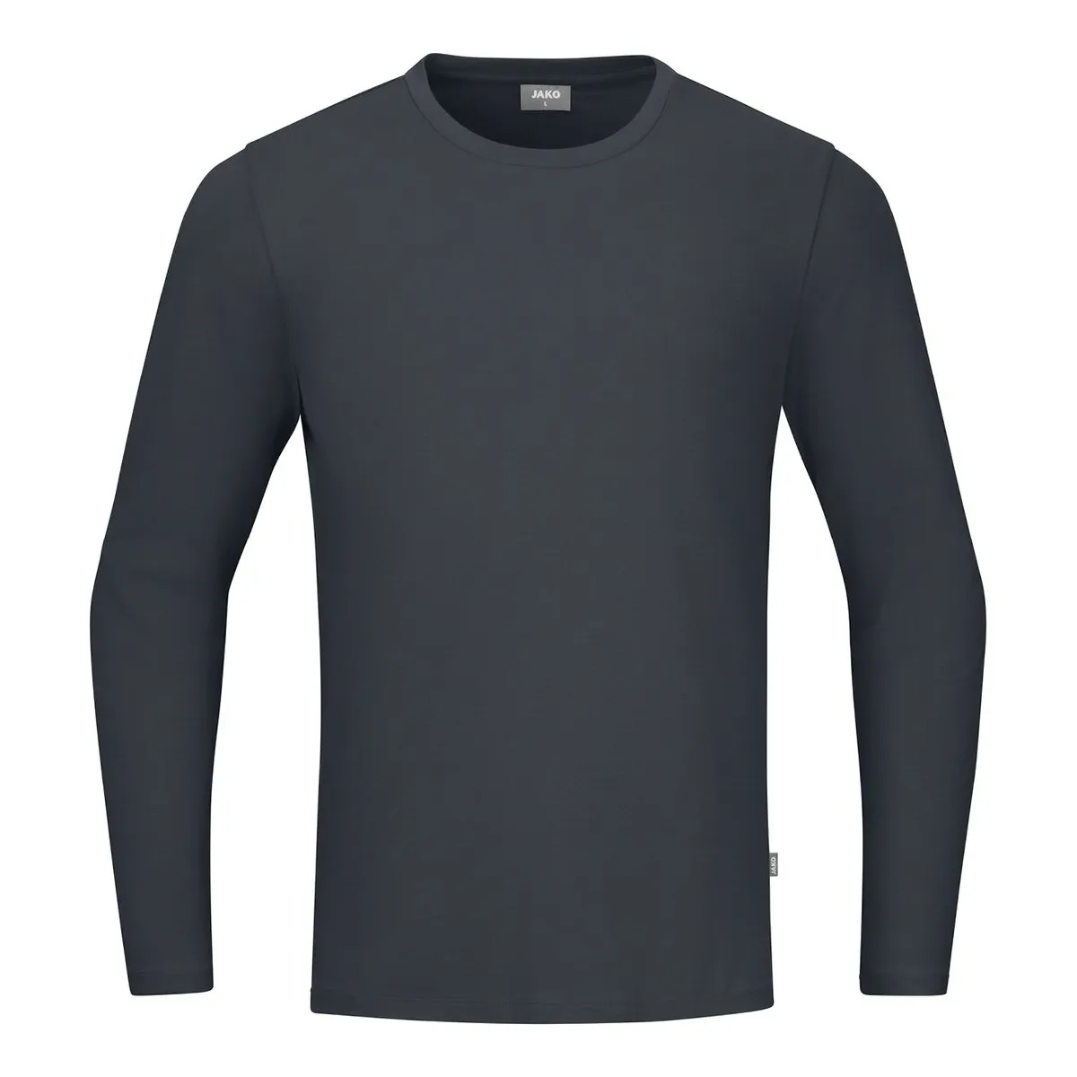 JAKO Longsleeve Organic Unisex anthrazit Front 