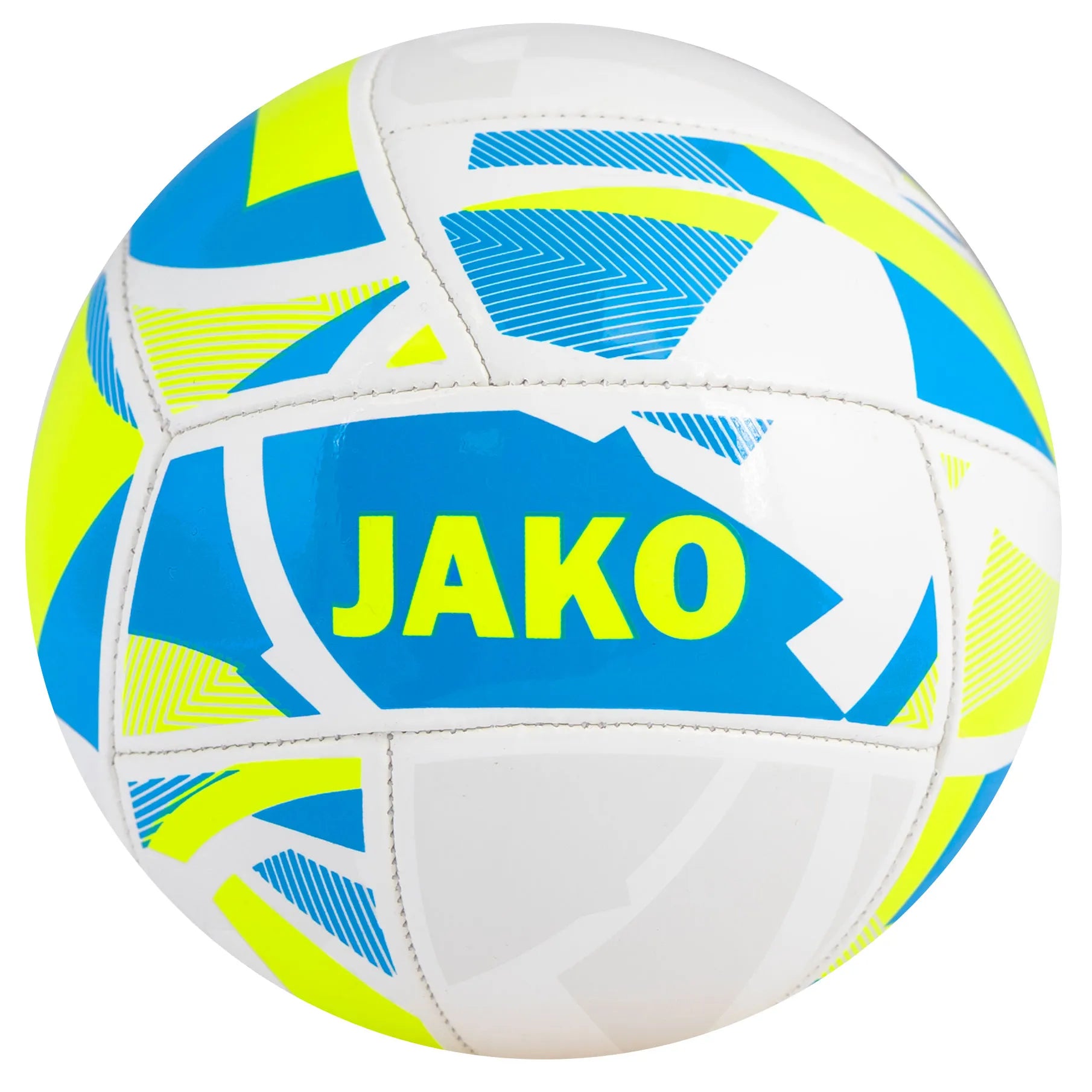 JAKO Fußball Iconic Mini weiß/jako blau/neongelb 