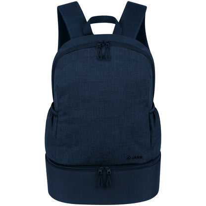 JAKO Rucksack Challenge Unisex marine-meliert Front 