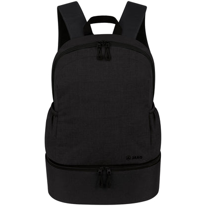 JAKO Rucksack Challenge Unisex schwarz-meliert Front 