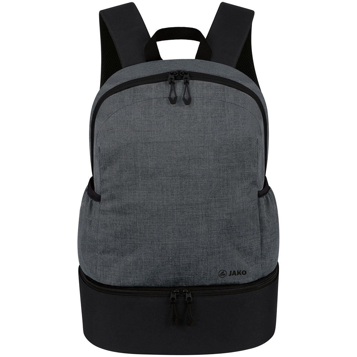 JAKO Rucksack Challenge Unisex steingrau-meliert Front 