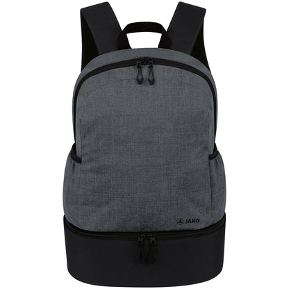 JAKO Rucksack Challenge Unisex steingrau-meliert Front 