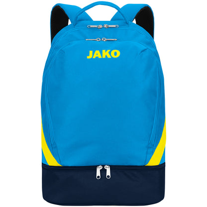 JAKO Rucksack Iconic Unisex jako-blau-marine-neongelb Front 