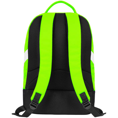 JAKO Rucksack Iconic Unisex neongruen-schwarz Rücken 