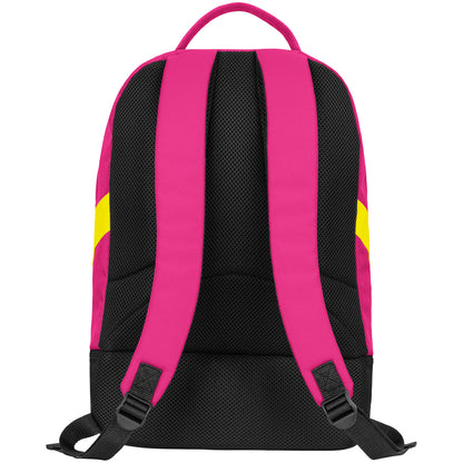 JAKO Rucksack Iconic Unisex pink-schwarz-neongelb Rücken 