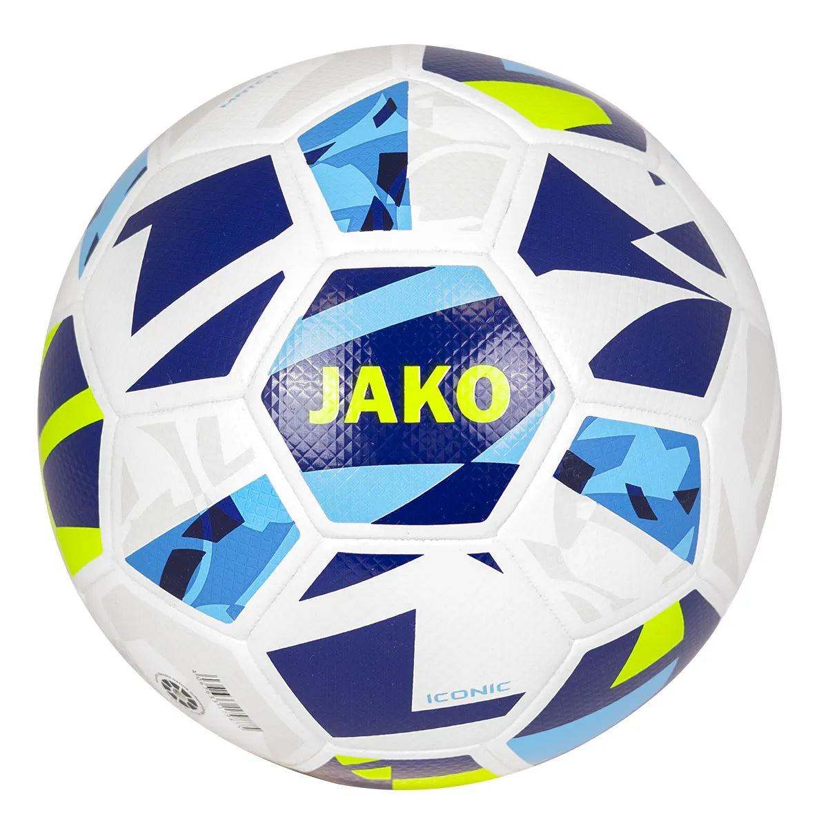 JAKO Fußball Iconic Pro weiß/navy/neongelb #farbe_weiss-navy-neongelb