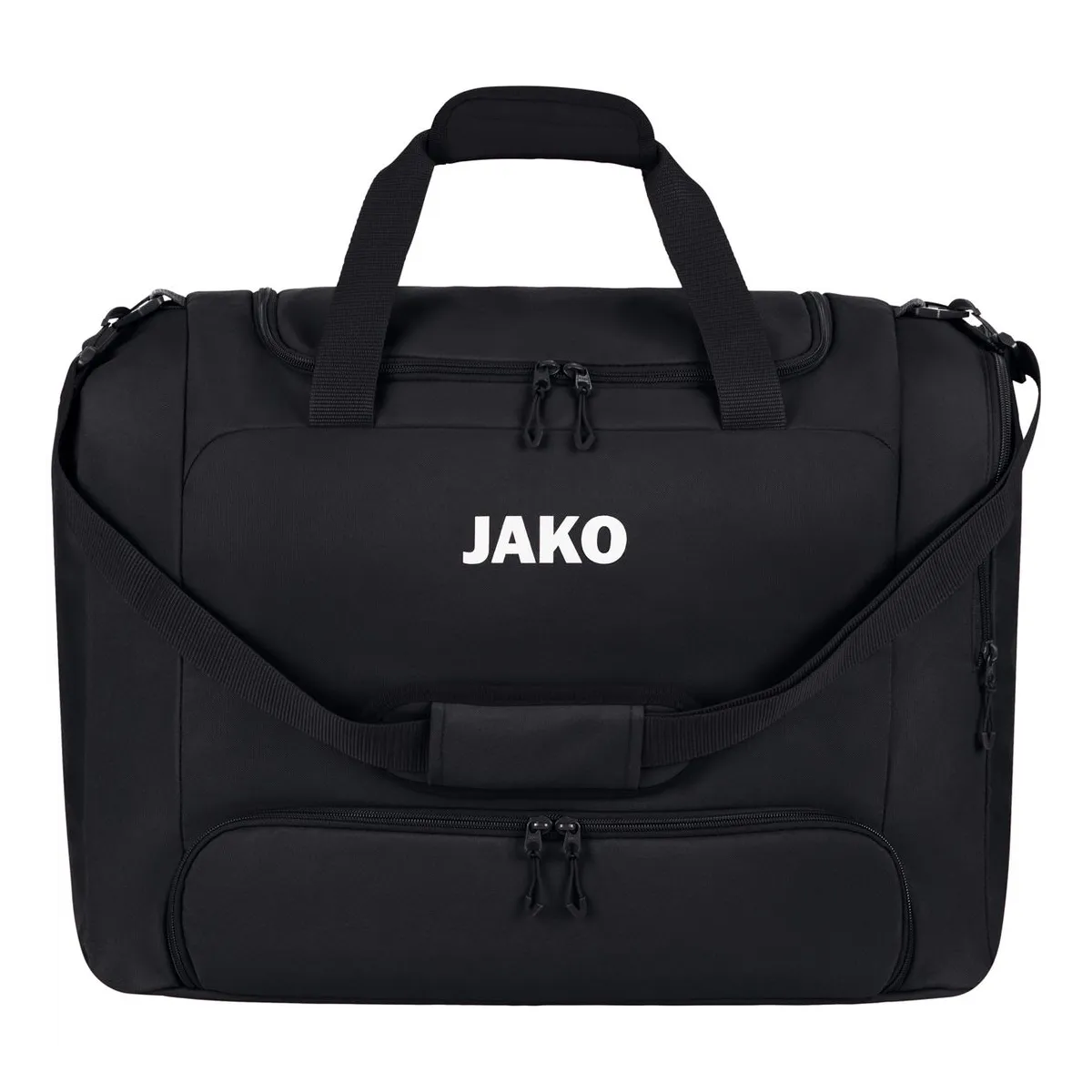 JAKO Sporttasche One mit Bodenfach Unisex schwarz Front #farbe_schwarz