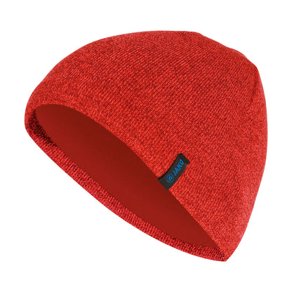 JAKO Strickmütze rot-meliert Front 