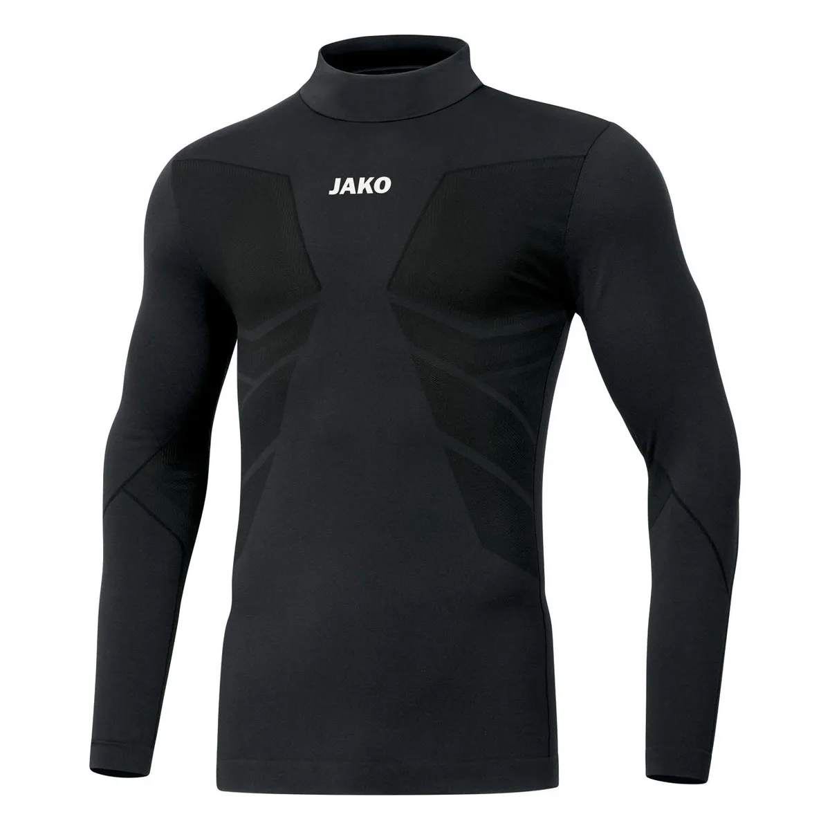 JAKO Turtleneck Comfort 2.0 Kinder schwarz Front #farbe_schwarz