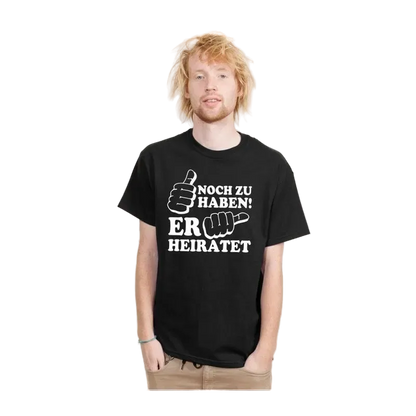 BIGTIME Junggesellenabschied Noch zu Haben JGA 6 T-Shirt Herren black Front 