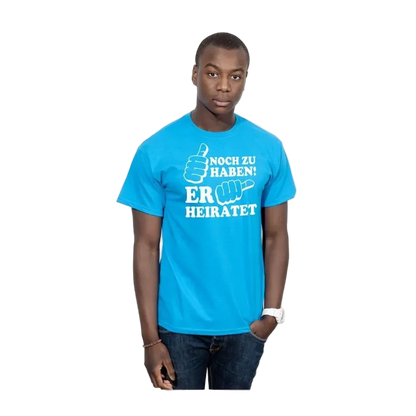 BIGTIME Junggesellenabschied Noch zu Haben JGA 6 T-Shirt Herren sapphire Front 