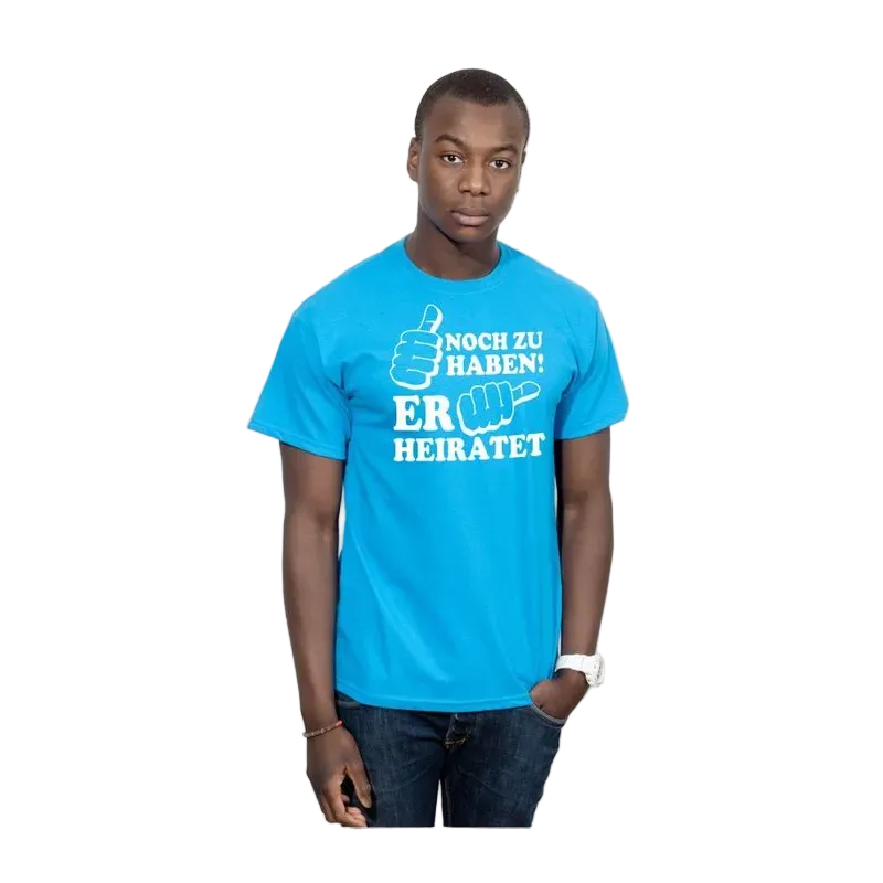 BIGTIME Junggesellenabschied Noch zu Haben JGA 6 T-Shirt Herren sapphire Front 