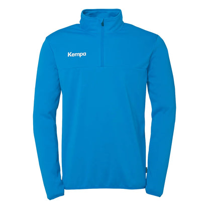 Kempa Aufwärmshirt 1/4-Zip Top Unisex kempablau Front 