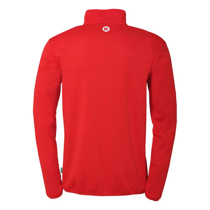 Kempa Aufwärmshirt 1/4-Zip Top Kinder rot Rücken 