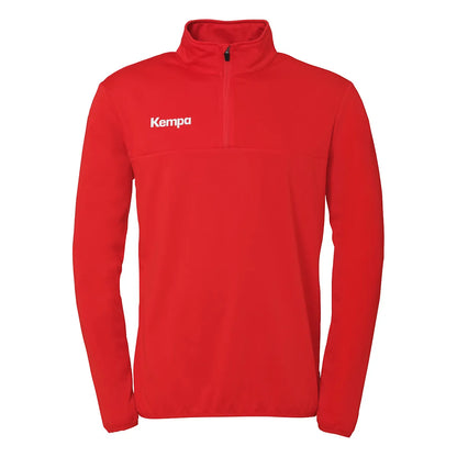 Kempa Aufwärmshirt 1/4-Zip Top Unisex rot Front 