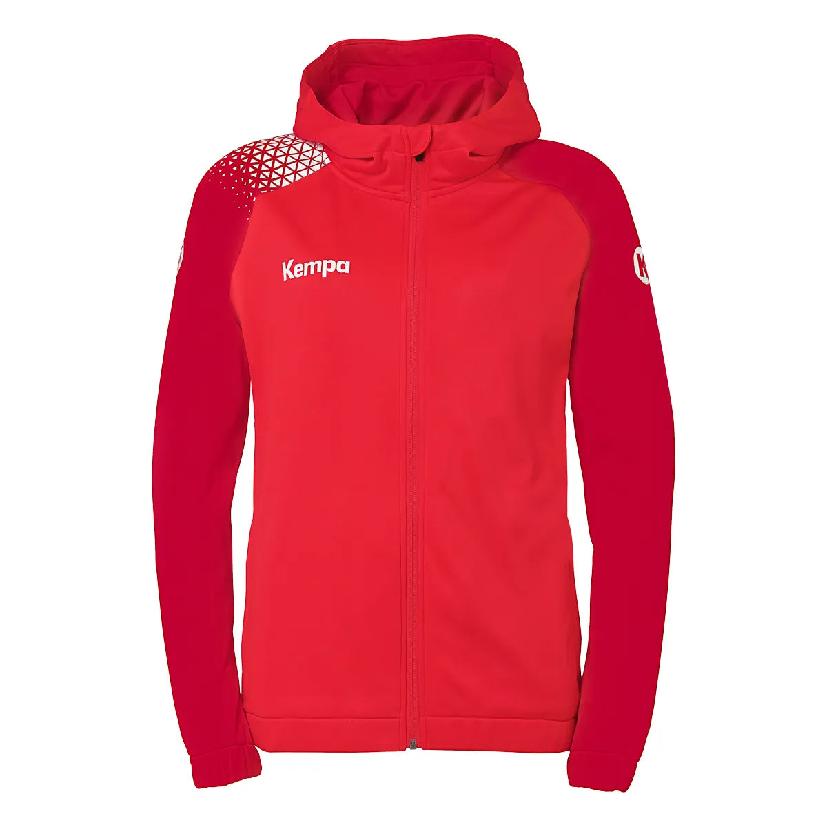 Kempa Kapuzenjacke Ambition 28 Damen rot-chilirot Front 