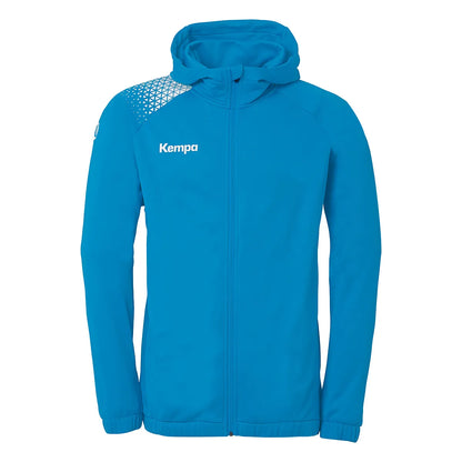 Kempa Kapuzenjacke Ambition 28 Kinder kempablau-weiss Front 