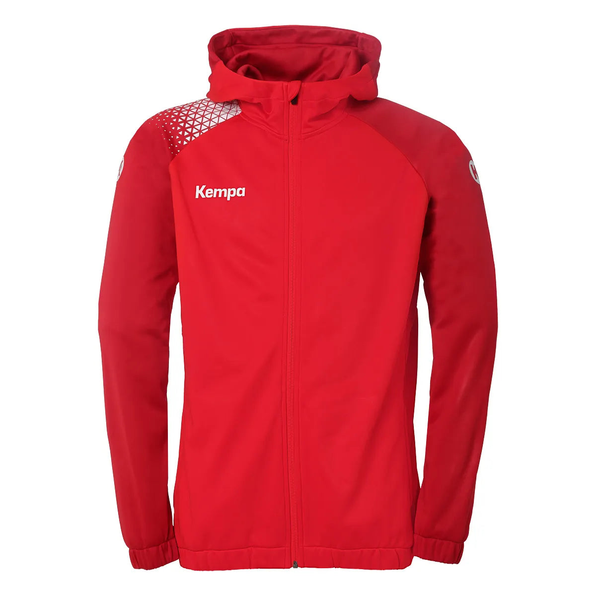 Kempa Kapuzenjacke Ambition 28 Kinder rot-chilirot Front #farbe_rot-chilirot