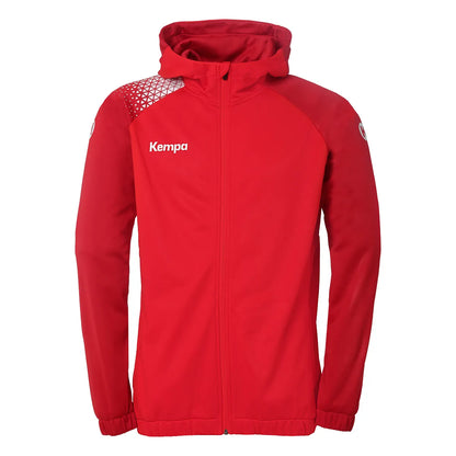 Kempa Kapuzenjacke Ambition 28 Unisex rot-chilirot Front 