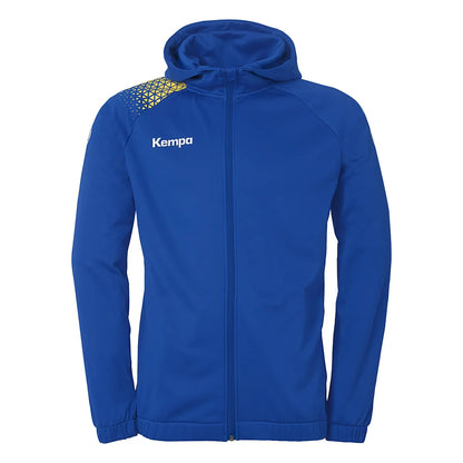 Kempa Kapuzenjacke Ambition 28 Unisex royal-limonengelb Front 
