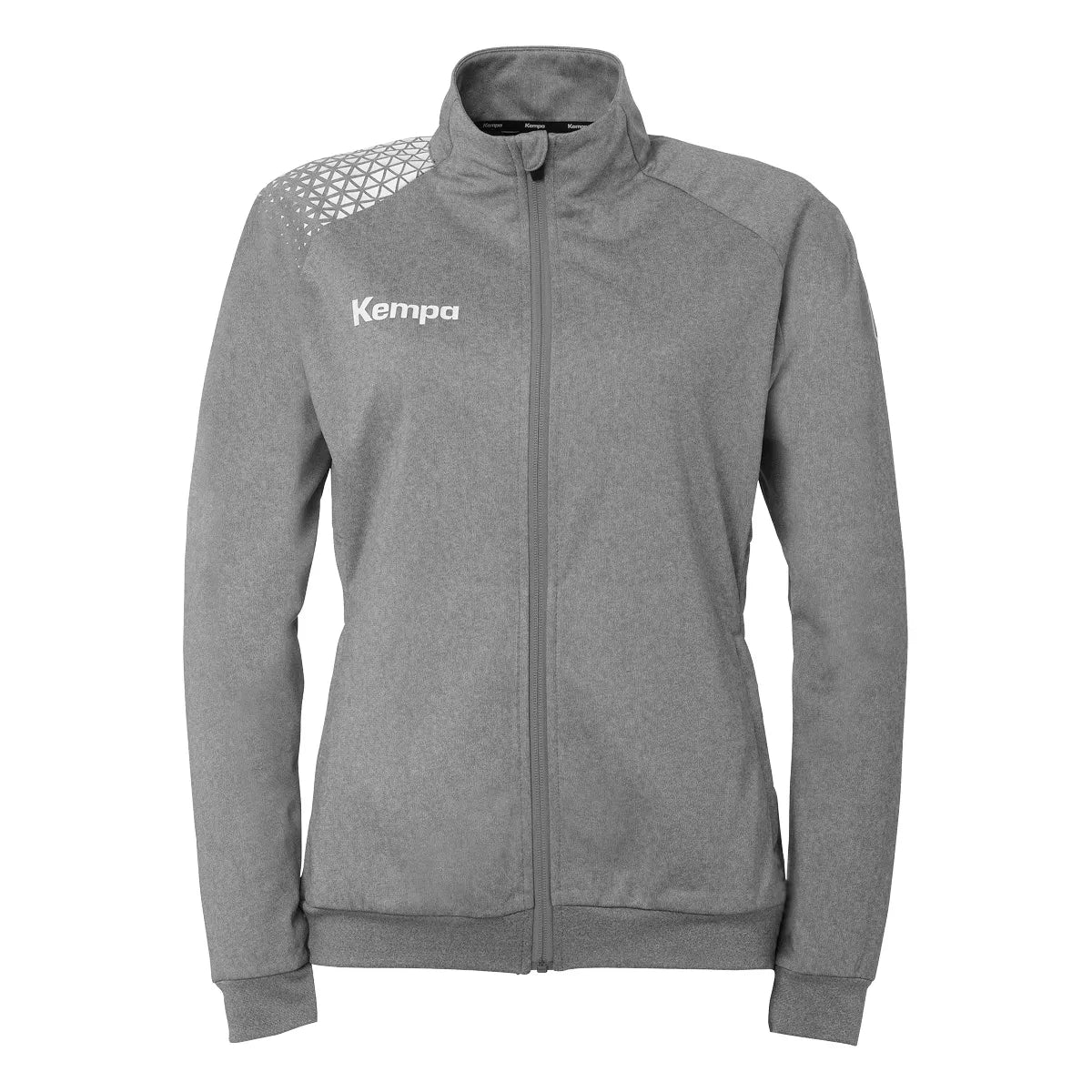 Kempa Trainingsjacke Ambition 28 Poly Damen dark-grau-melange-weiss Front 