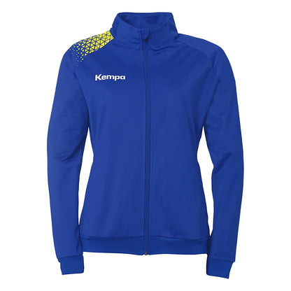 Kempa Trainingsjacke Ambition 28 Poly Damen royal-limonengelb Front 