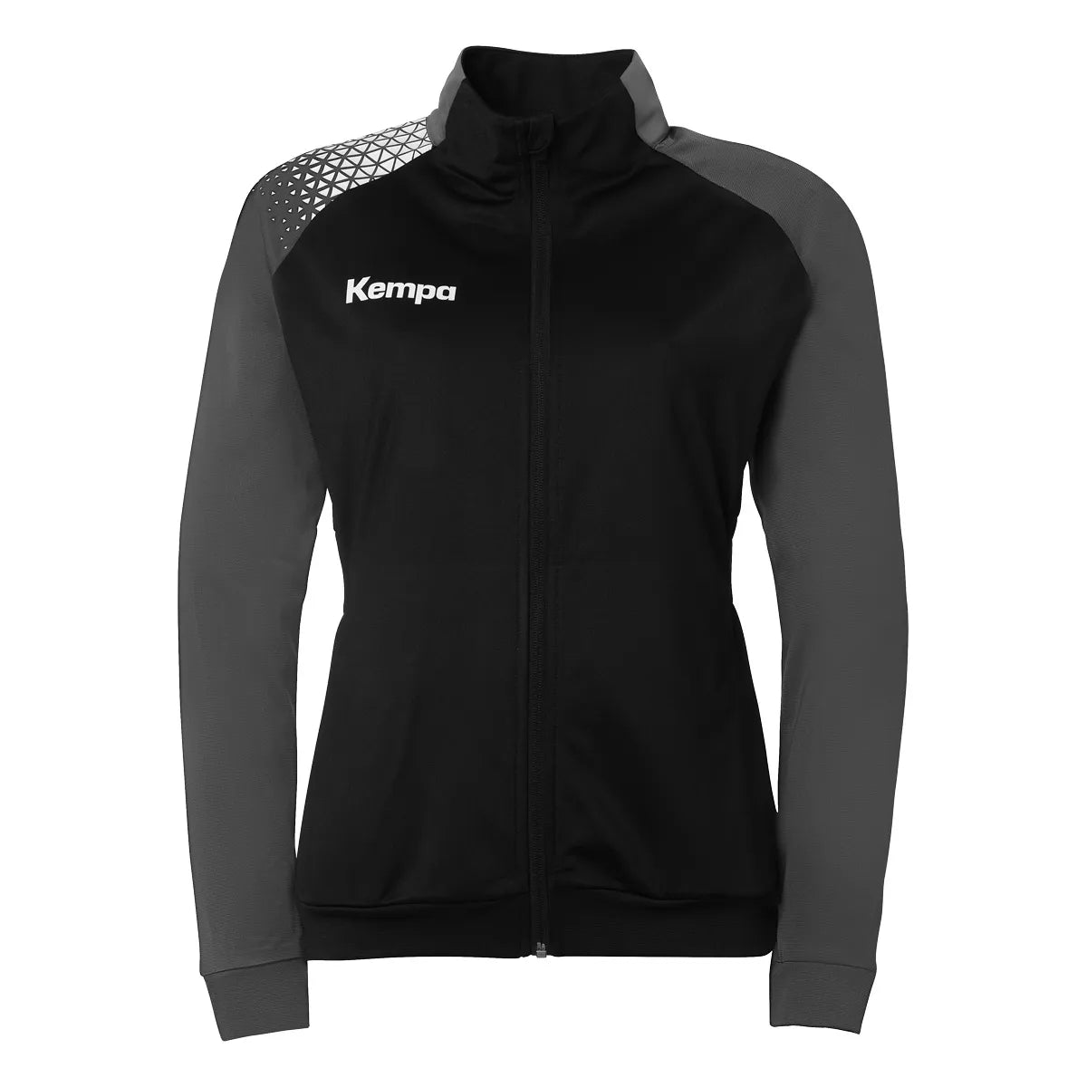 Kempa Trainingsjacke Ambition 28 Poly Damen schwarz-anthra Front #farbe_schwarz-anthra