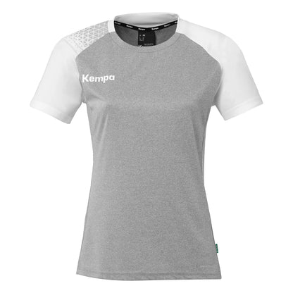 Kempa Trikot Ambition 28 Kurzarm Damen dark-grau-melange-weiss Front 