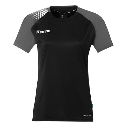 Kempa Trikot Ambition 28 Kurzarm Damen schwarz-anthra Front 