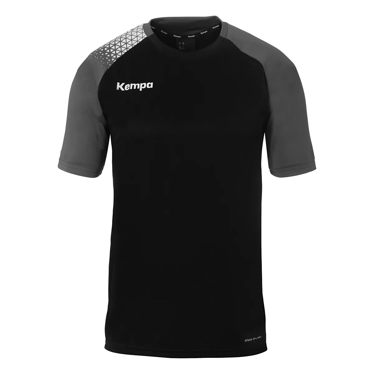 Kempa Trikot Ambition 28 Kurzarm Kinder schwarz-anthra Front #farbe_schwarz-anthra