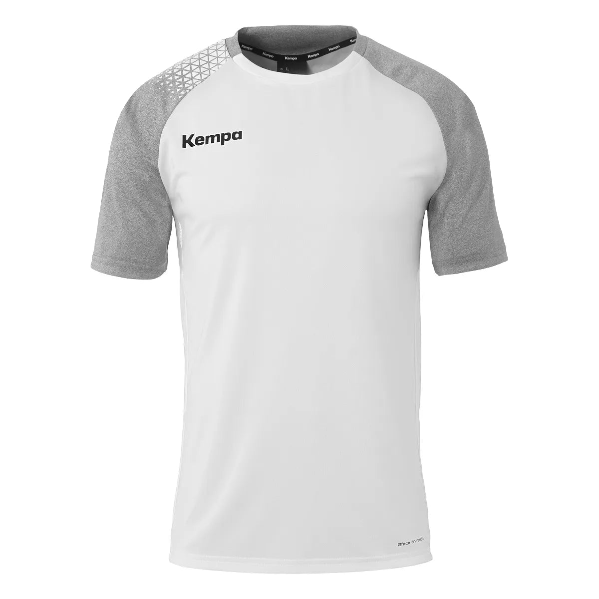 Kempa Trikot Ambition 28 Kurzarm Unisex weiss-dark-grau-melange Front 