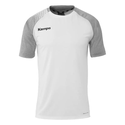 Kempa Trikot Ambition 28 Kurzarm Unisex weiss-dark-grau-melange Front 