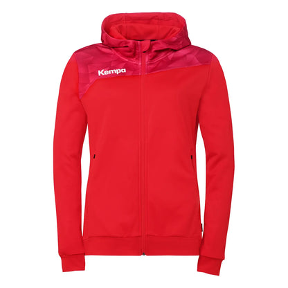 Kempa Kapuzenjacke Athletics 29 Damen rot-chilirot Front 