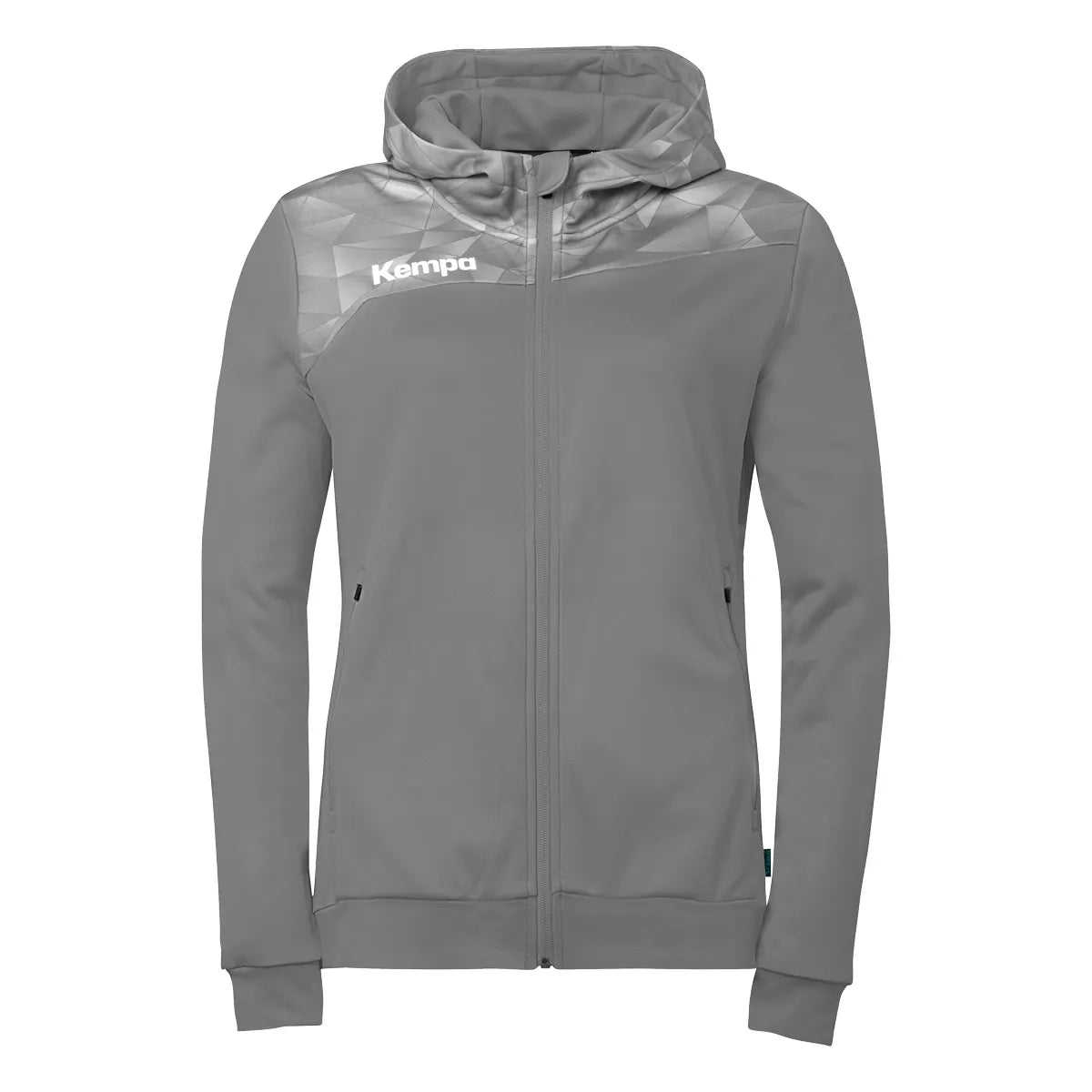 Kempa Kapuzenjacke Athletics 29 Damen steingrau Front #farbe_steingrau