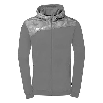 Kempa Kapuzenjacke Athletics 29 Kinder steingrau Front 