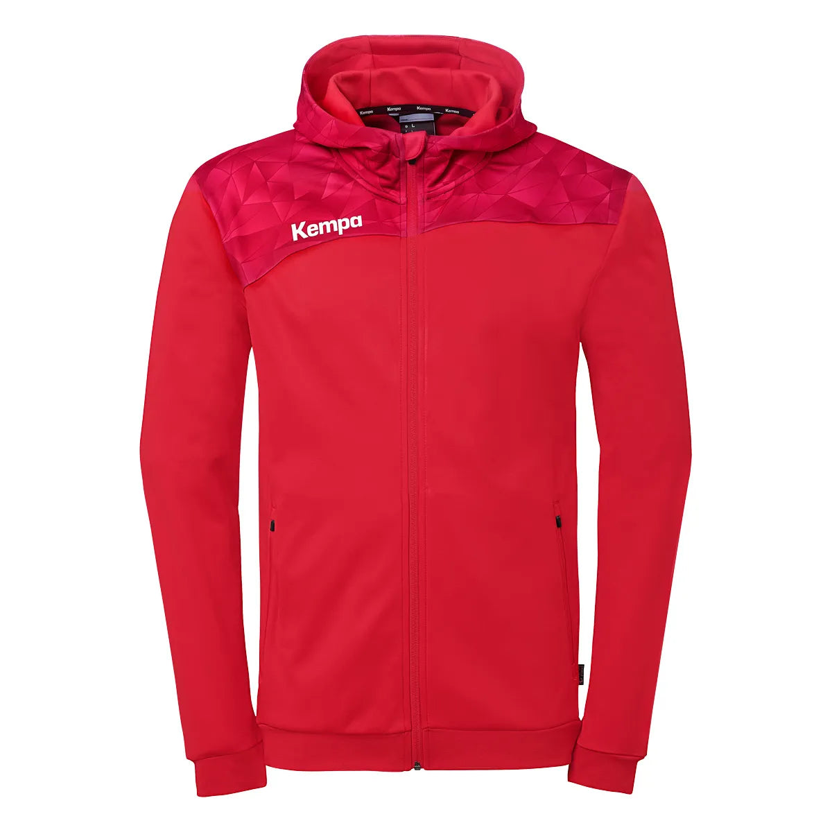 Kempa Kapuzenjacke Athletics 29 Unisex rot-chilirot Front #farbe_rot-chilirot