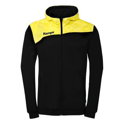 Kempa Kapuzenjacke Athletics 29 Unisex schwarz-limonengelb Front 