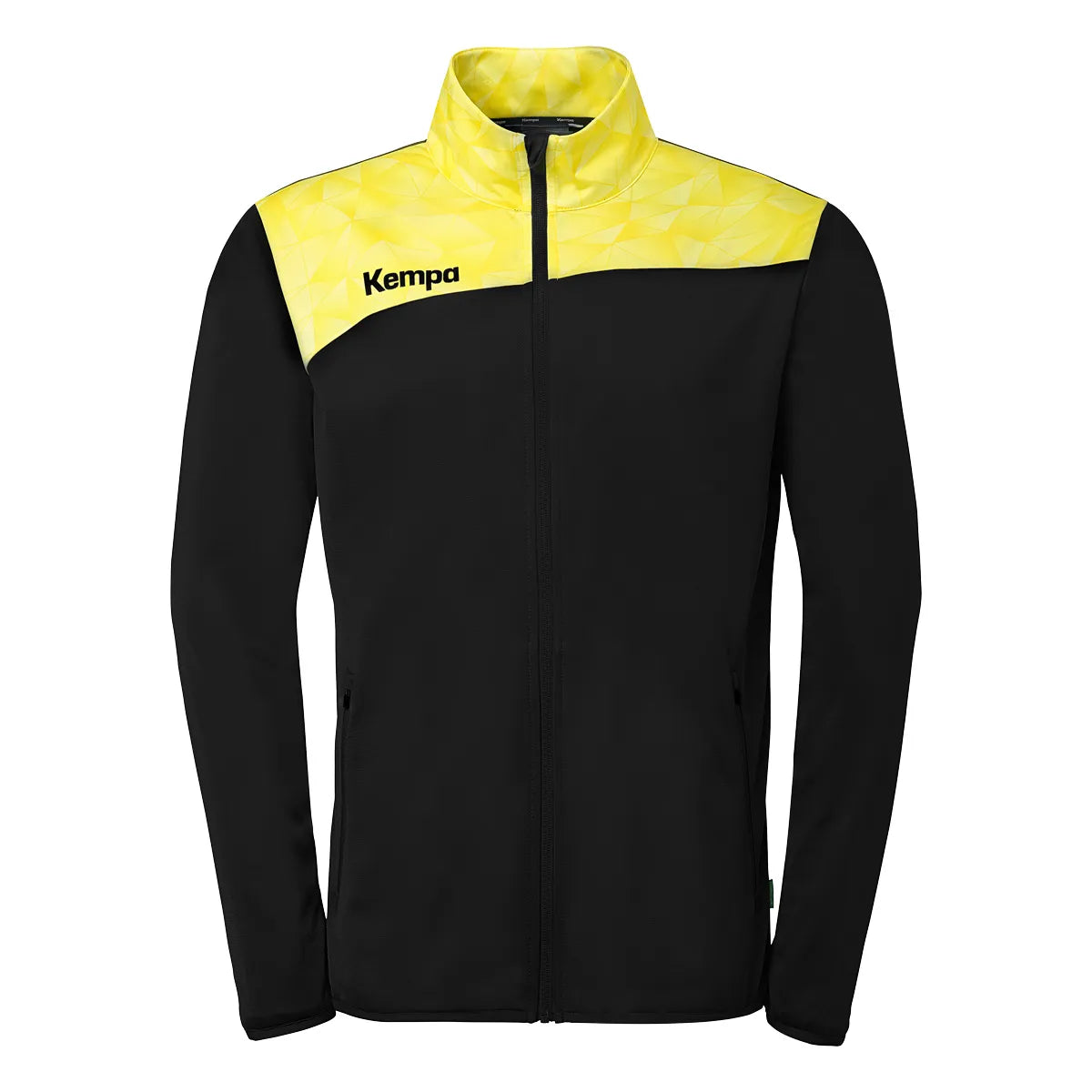 Kempa Trainingsjacke Athletics 29 Poly Kinder schwarz-limonengelb Front 