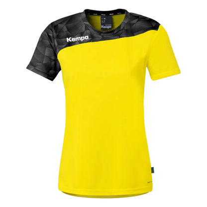 Kempa Trikot Athletics 29 Kurzarm Damen limonengelb-schwarz Front 