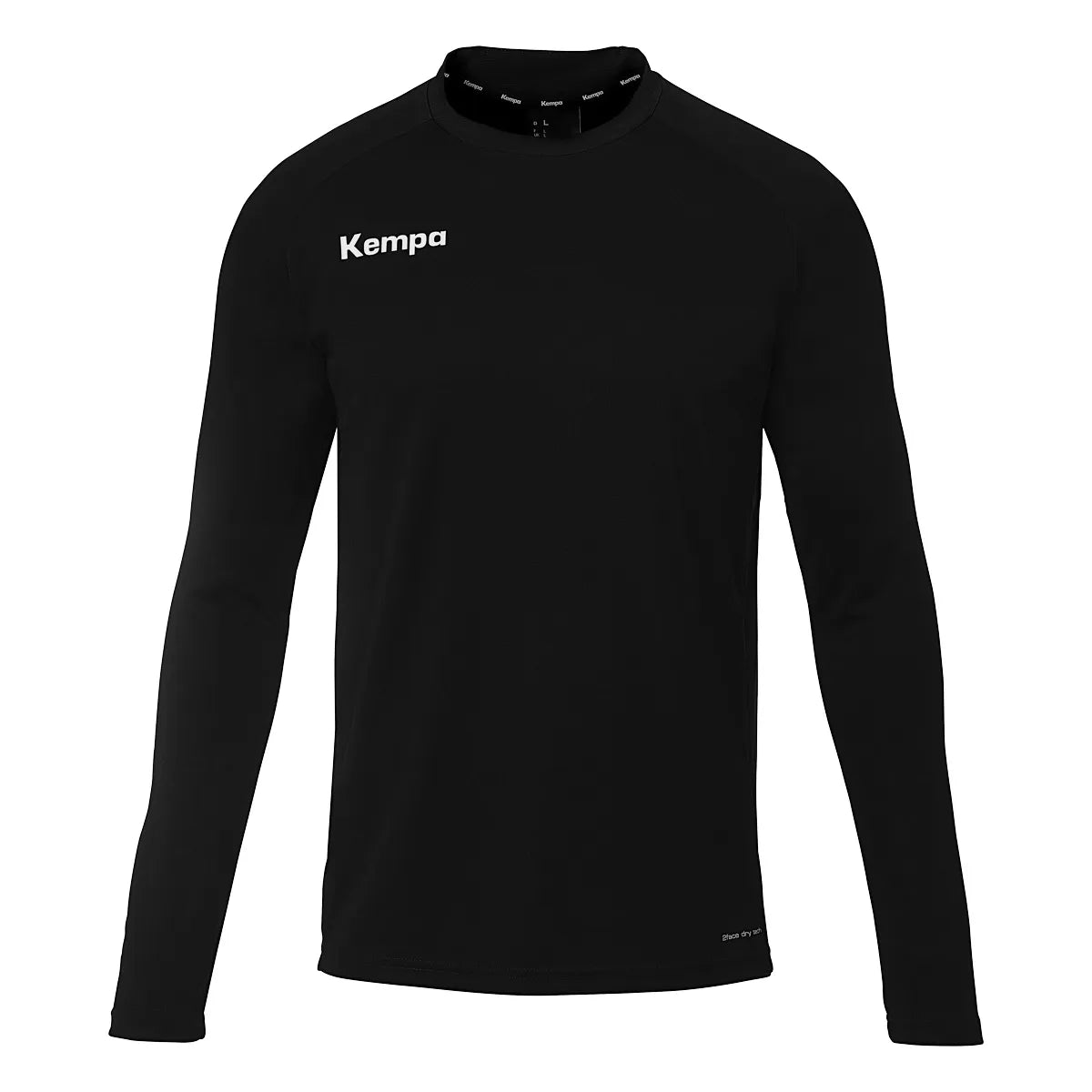 Kempa Funktionsunterwäsche Performance Langarmshirt Unisex schwarz Front #farbe_schwarz