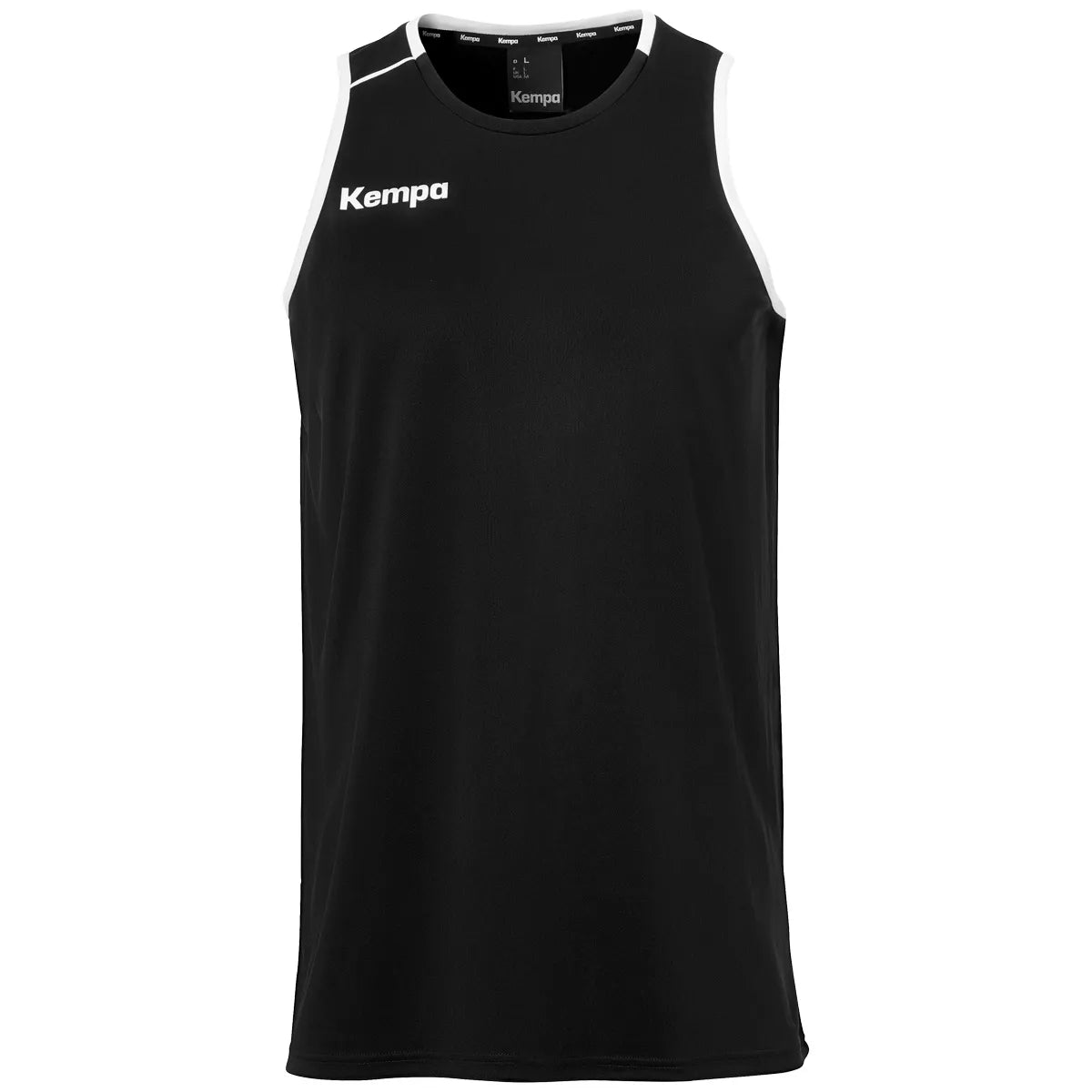 Kempa Tanktop Player Kinder schwarz-weiss Front #farbe_schwarz-weiss