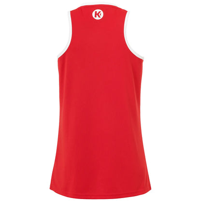 Kempa Tanktop Player Damen rot-weiss Rücken 