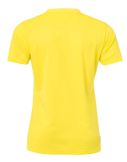Kempa Poloshirt Poly Damen limonengelb Rücken 