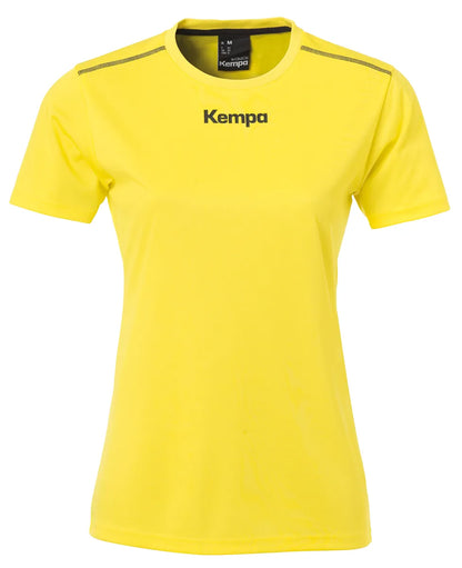 Kempa Poloshirt Poly Damen limonengelb Front 