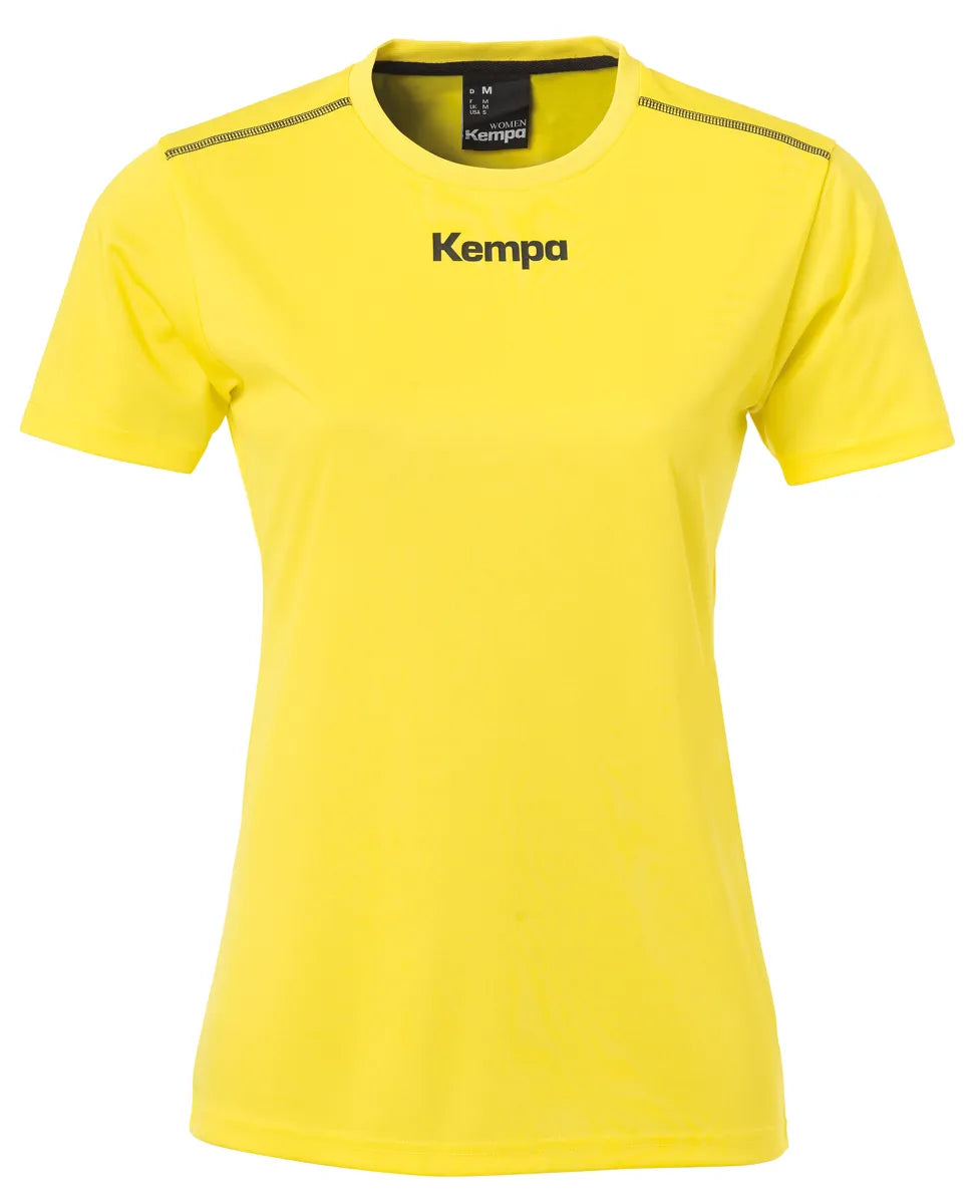 Kempa Poloshirt Poly Damen limonengelb Front #farbe_limonengelb